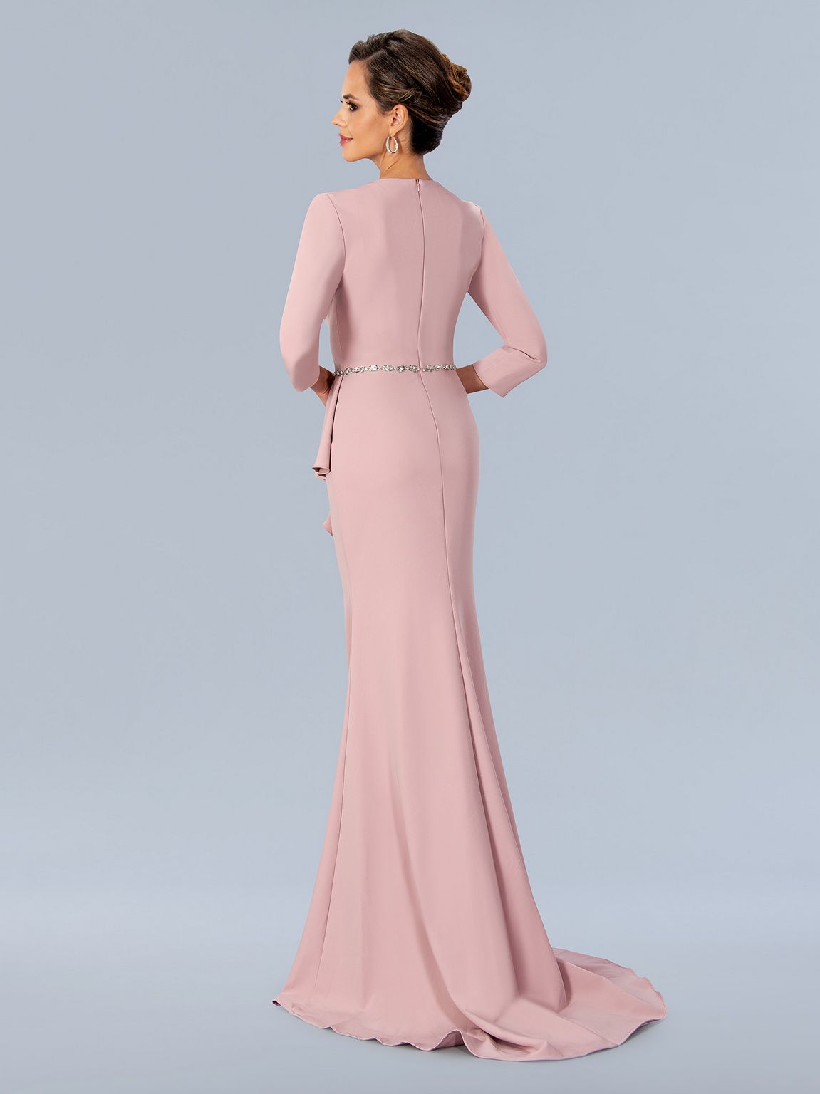 Stella Couture 24318 Long Formal Peplum Mother of the Bride Dress