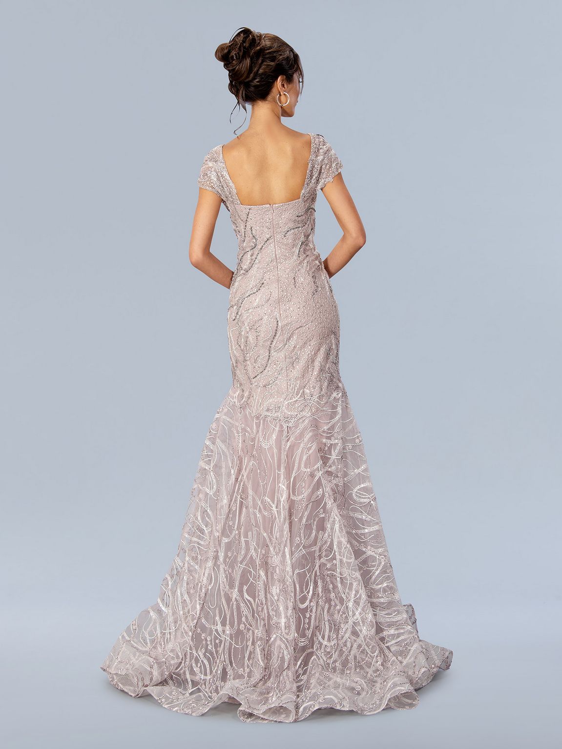 Mother of the Bride Dresses Long Formal Embellished Mother of the Bride Dress Blush