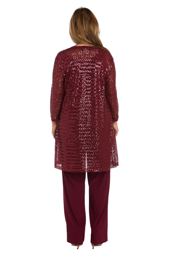 R&M Richards 2450 Formal Sequin Jacket Pant Suit Set
