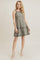 Cocktail Dresses Short Sleeveless Frilled Dress Charcoal Blush