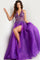 Prom Dresses Halter A Line High Slit Prom Dress Purple