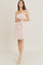 Cocktail Dresses Short Spaghetti Strap Waist Tie Double Layer Dress Blush