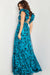 Prom Dresses Ruched Bodice Flowy Long Formal Prom Dress Print