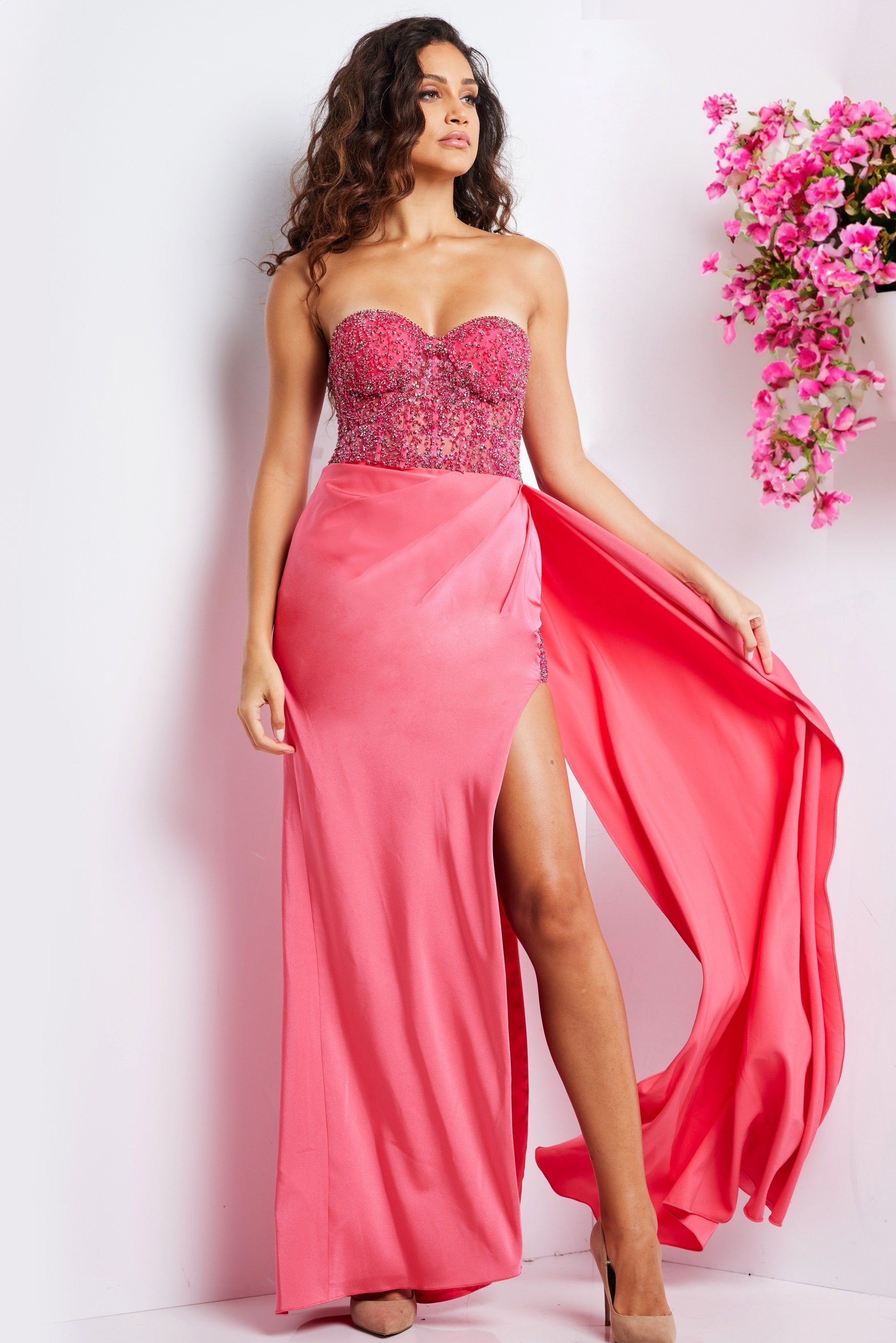 Jovani 26165 Strapless Embellished Prom Dress