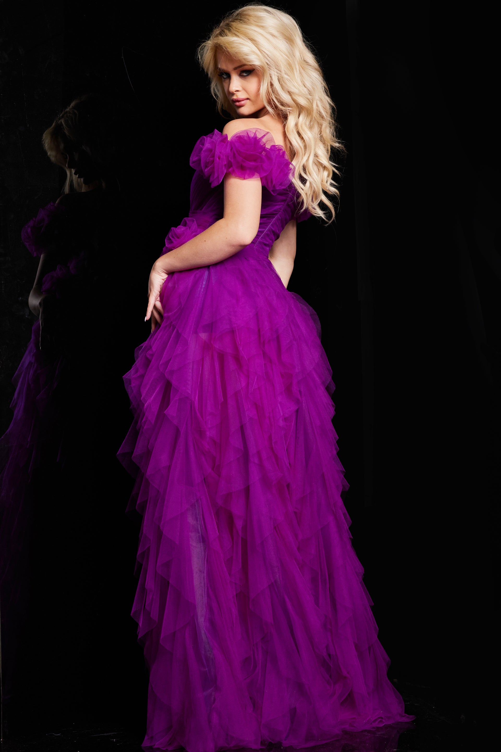 Jovani 26312 Tiered Skirt Long Formal Prom Dress