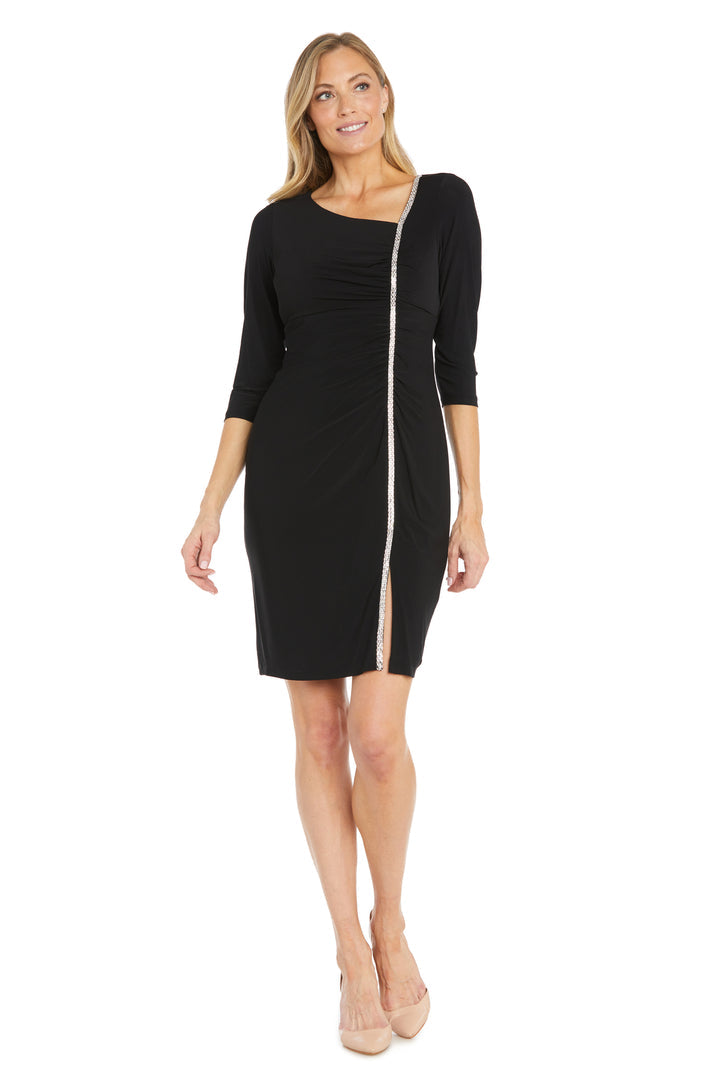 Cocktail Dresses Short Fitted Cocktail Knee Length Dress Black