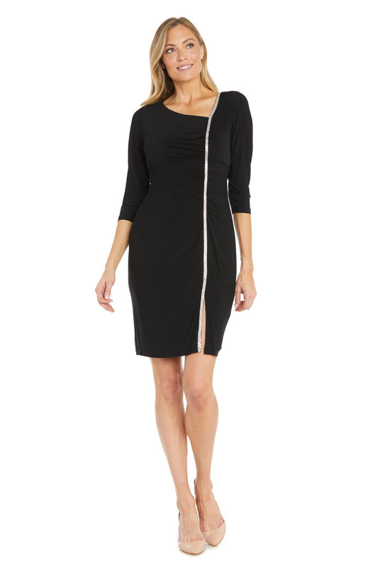 Cocktail Dresses Short Fitted Cocktail Knee Length Dress Black