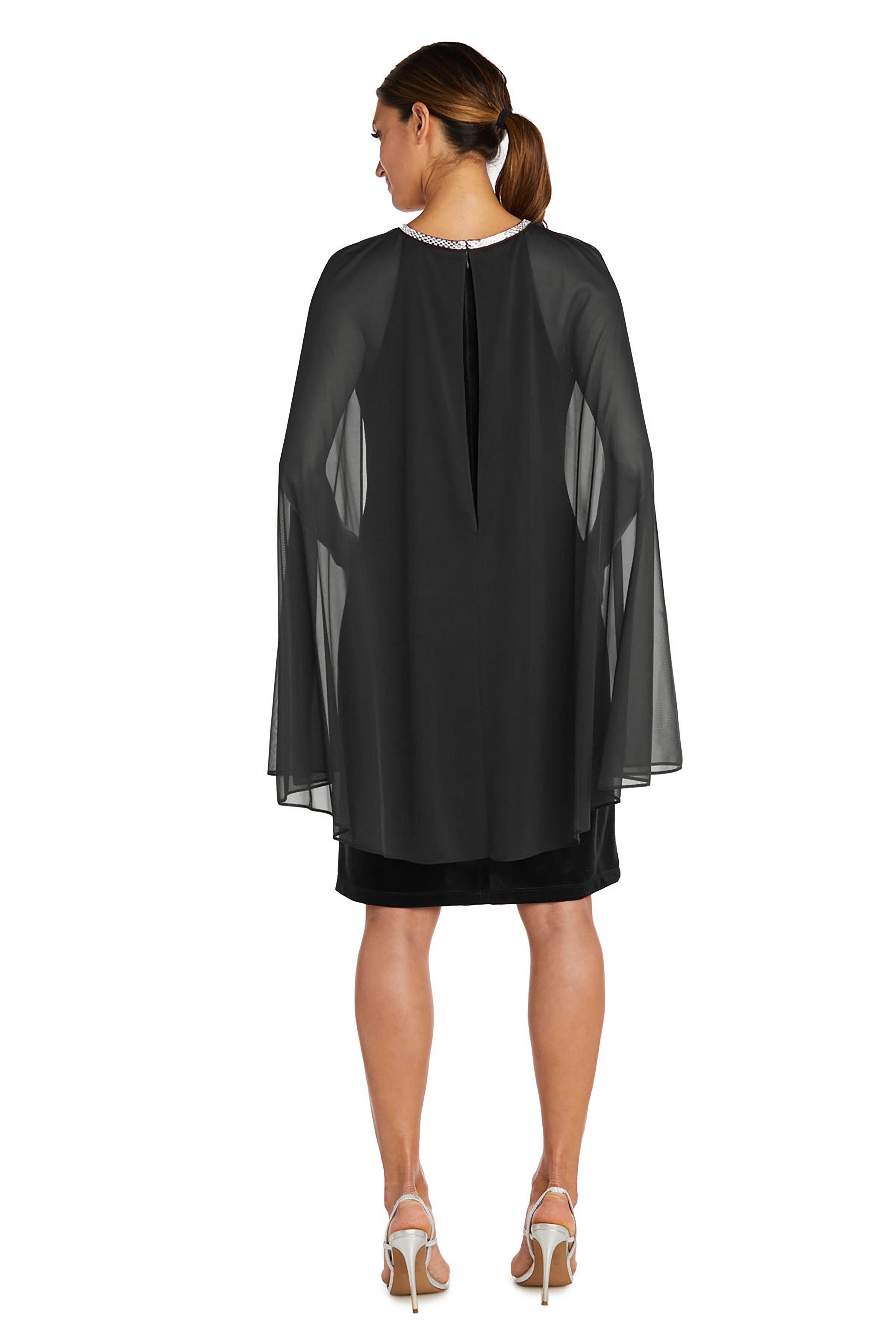 R&M Richards 2641 Short Cocktail Cape Dress