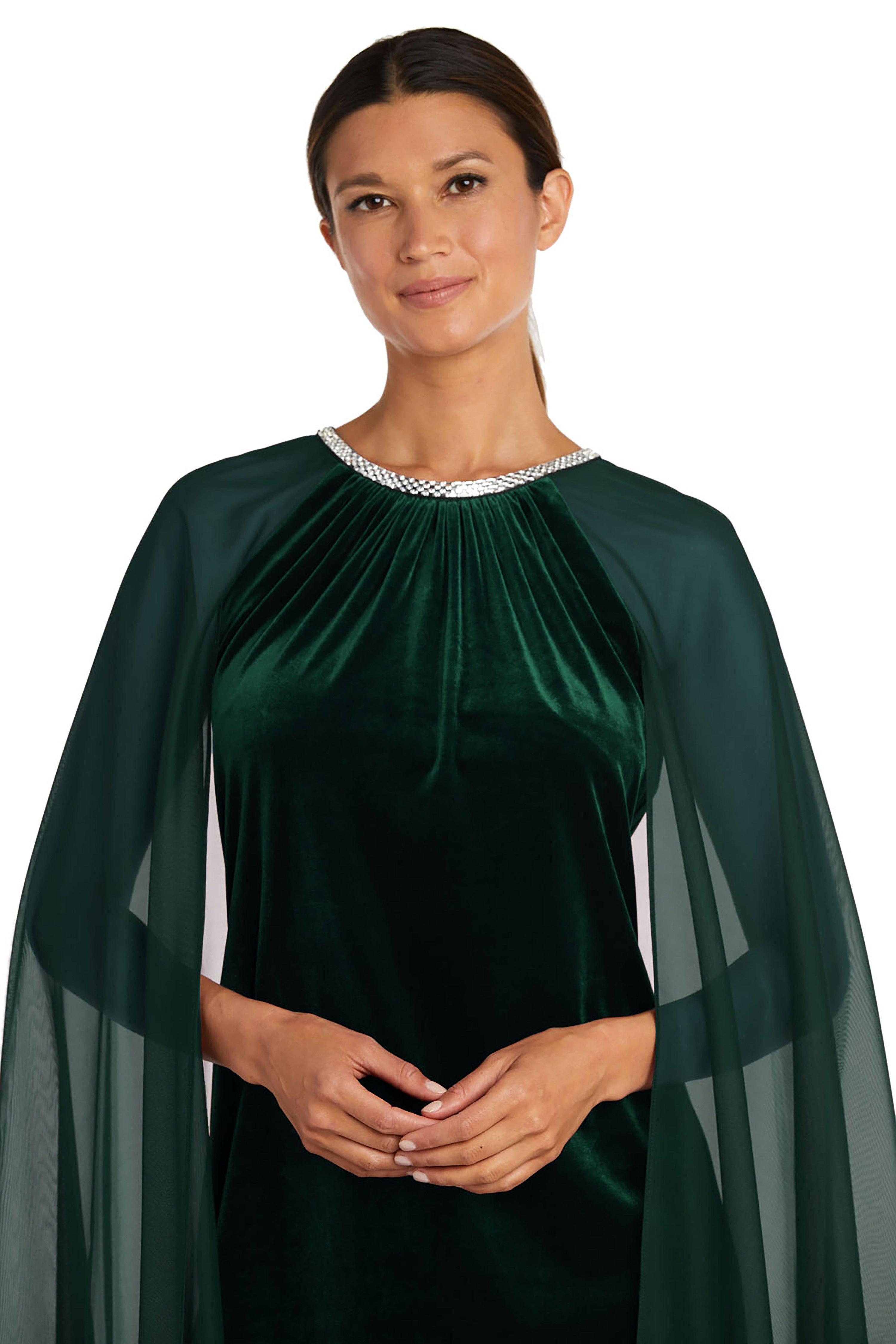 R&M Richards 2641 Short Cocktail Cape Dress