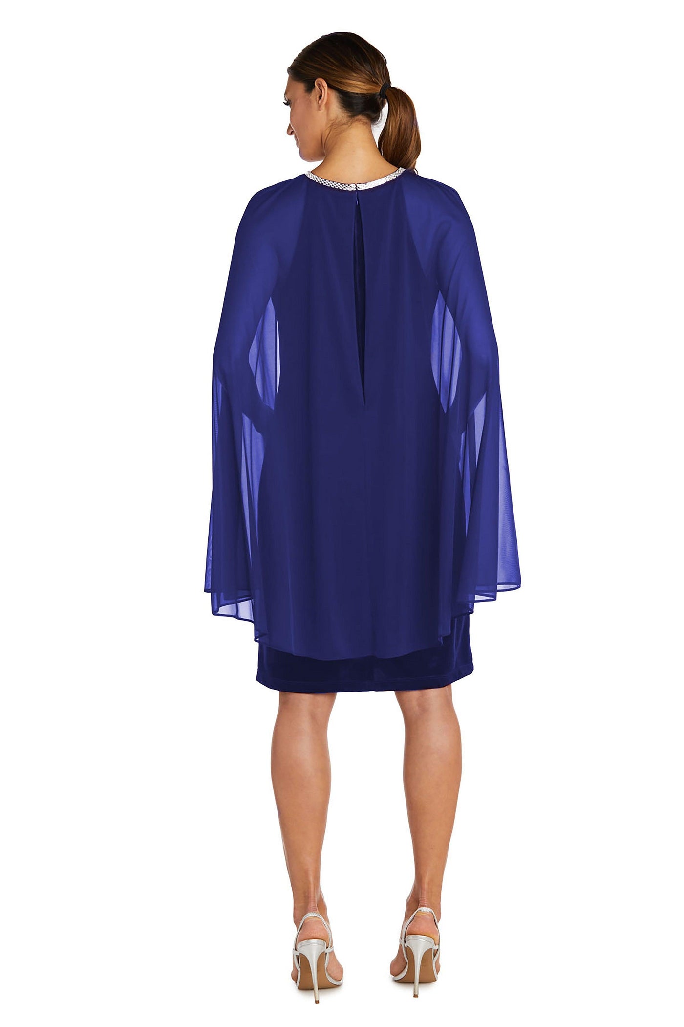 R&M Richards 2641 Short Cocktail Cape Dress