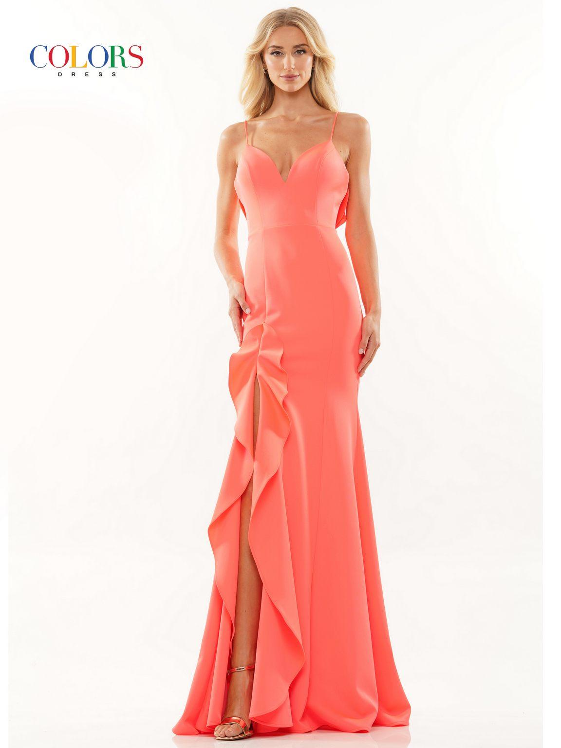 Colors 2646 Colors Long Formal Mermaid Fit Prom Dress