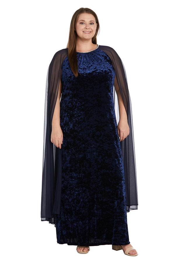 Long Formal Plus Size Dress Cape R&M Richards 2658W