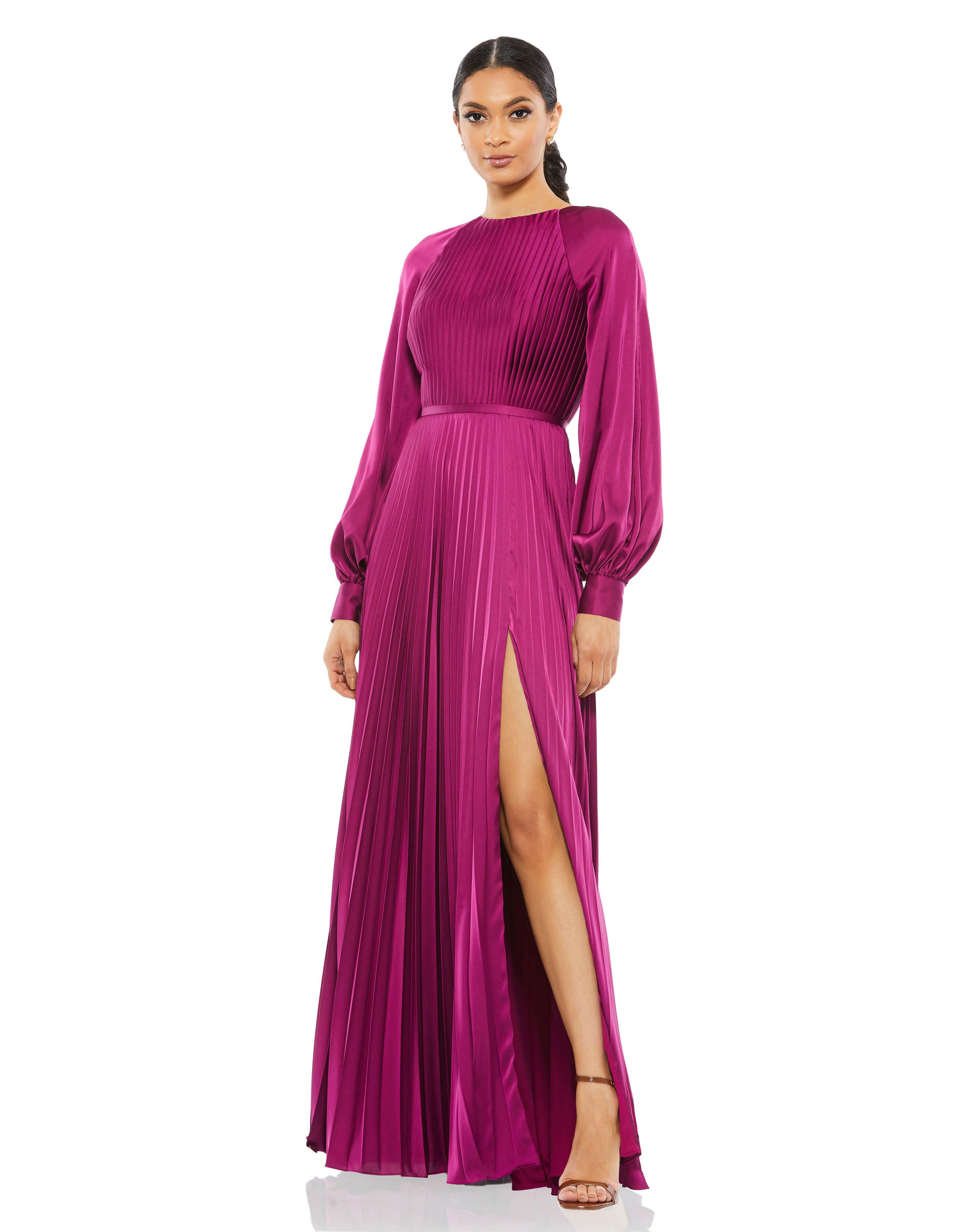 Long Sleeve Formal Pleated Dress Long Sleeves & Pleated Detail Mac Dug The Dress Outlet Long Sleeve Formal Pleated Dress Long Sleeves & Pleated Detail Mac Dug The Dress Outlet