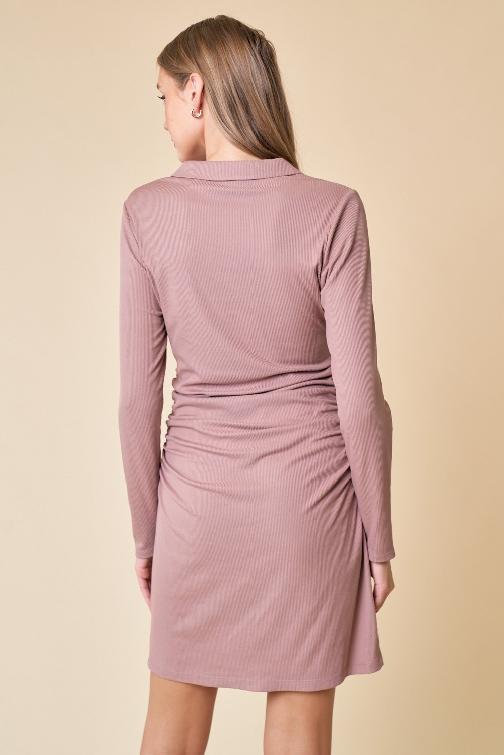 Cocktail Dresses Long Sleeve Side Ruched Mini Dress Coco