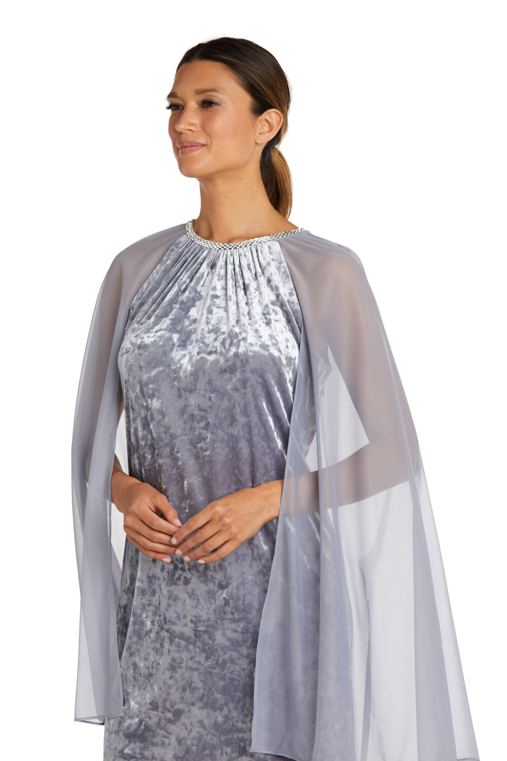 R&M Richards 2663 Short Cocktail Mother of the Bride Cape Dress