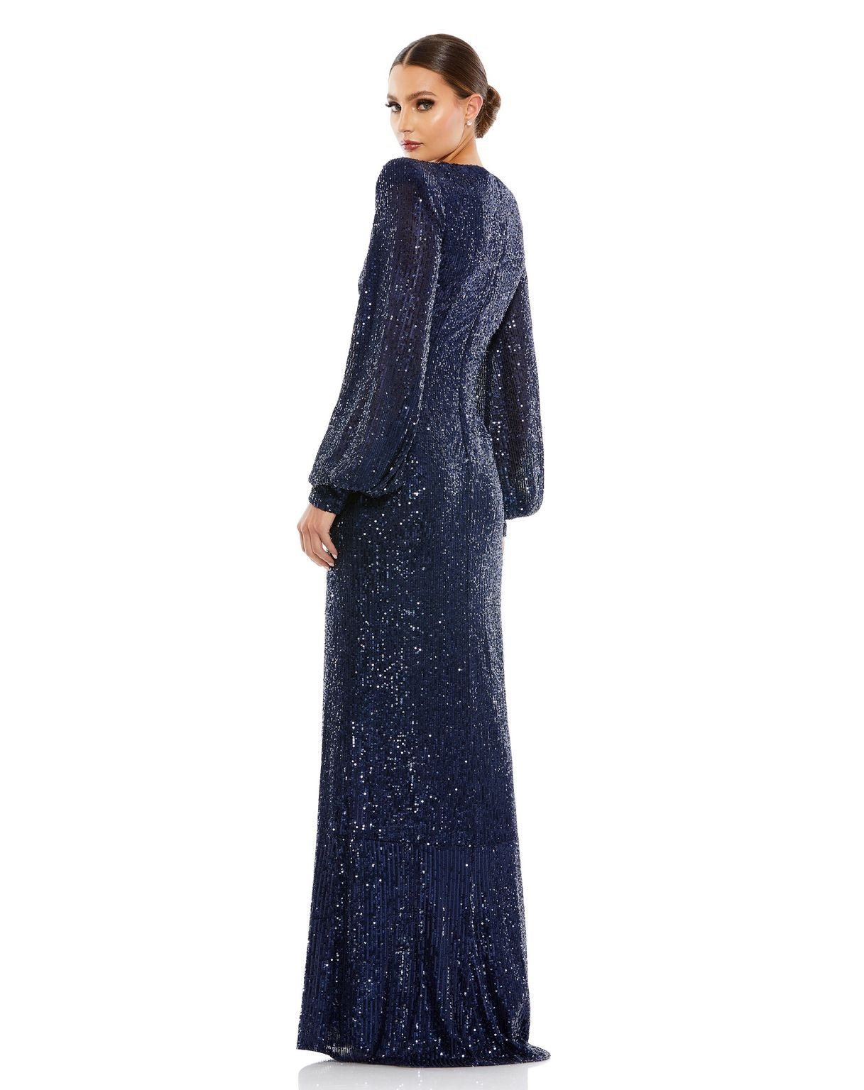 Mac Duggal 26722 Long Sleeve Sequin Evening Formal Dress