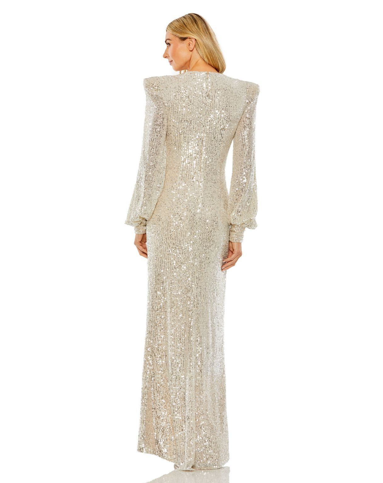Mac Duggal 26722 Long Sleeve Sequin Evening Formal Dress