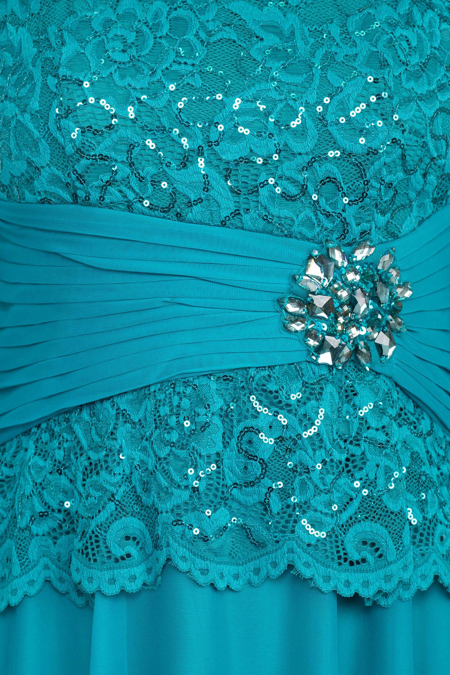 Marina  Long Sleeve Sequin A Line Chiffon Dress