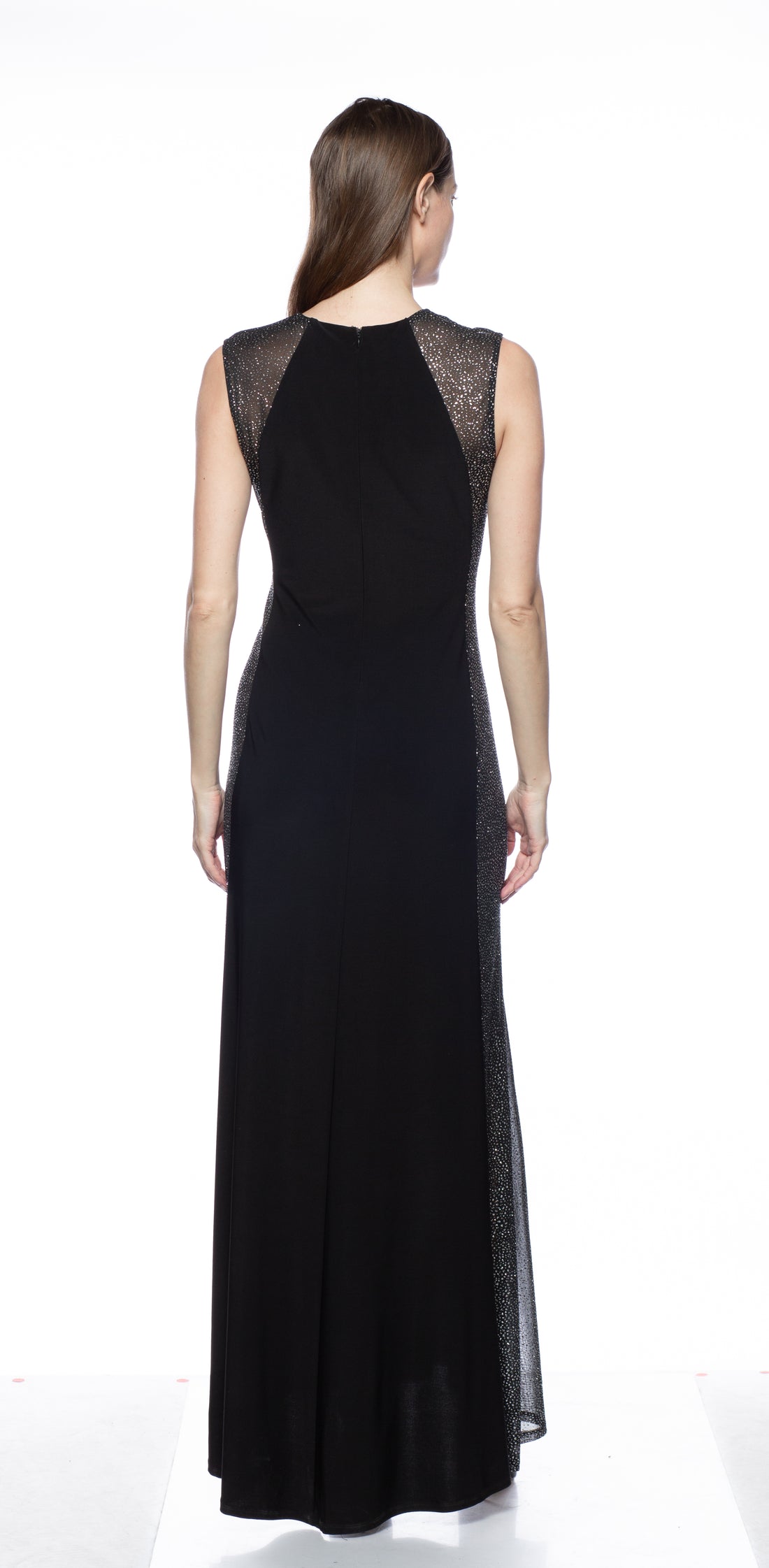 Marina  Long Side Panel ITY Combo Dress