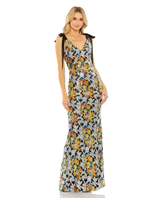 Long Fitted Floral Prom Dress Fitted Floral Long Prom Mac Duggal 26864