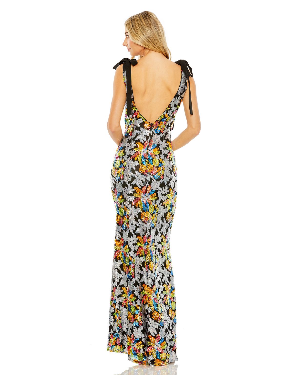 Mac Duggal 26864 Long Fitted Floral Prom Dress