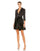 Cocktail Dresses Short Long Sleeve Satin Cocktail Dress Black