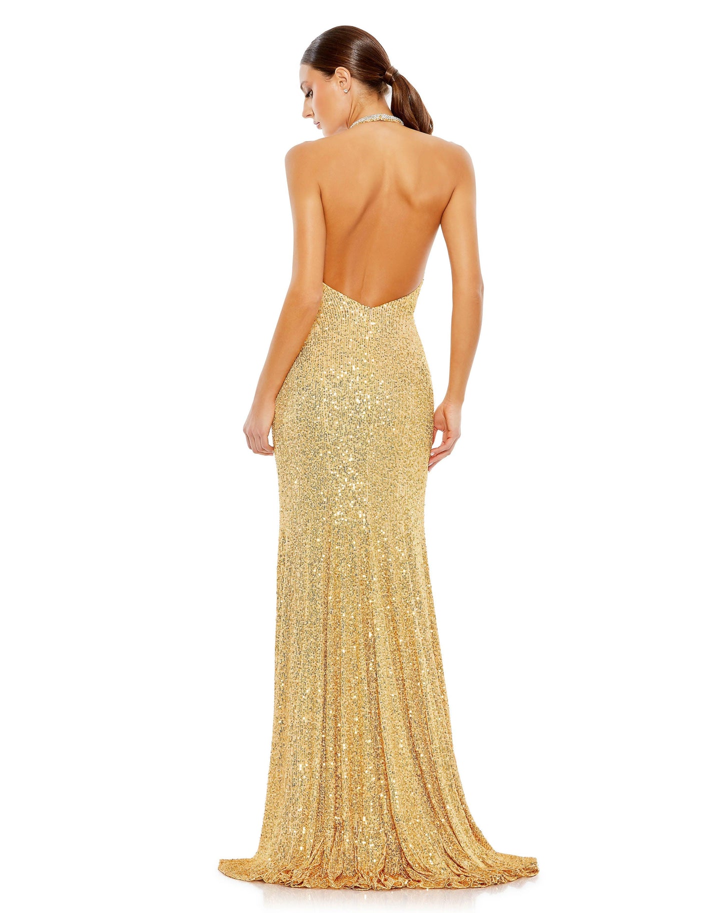 Mac Duggal 26943 Prom Long Halter Formal Dress