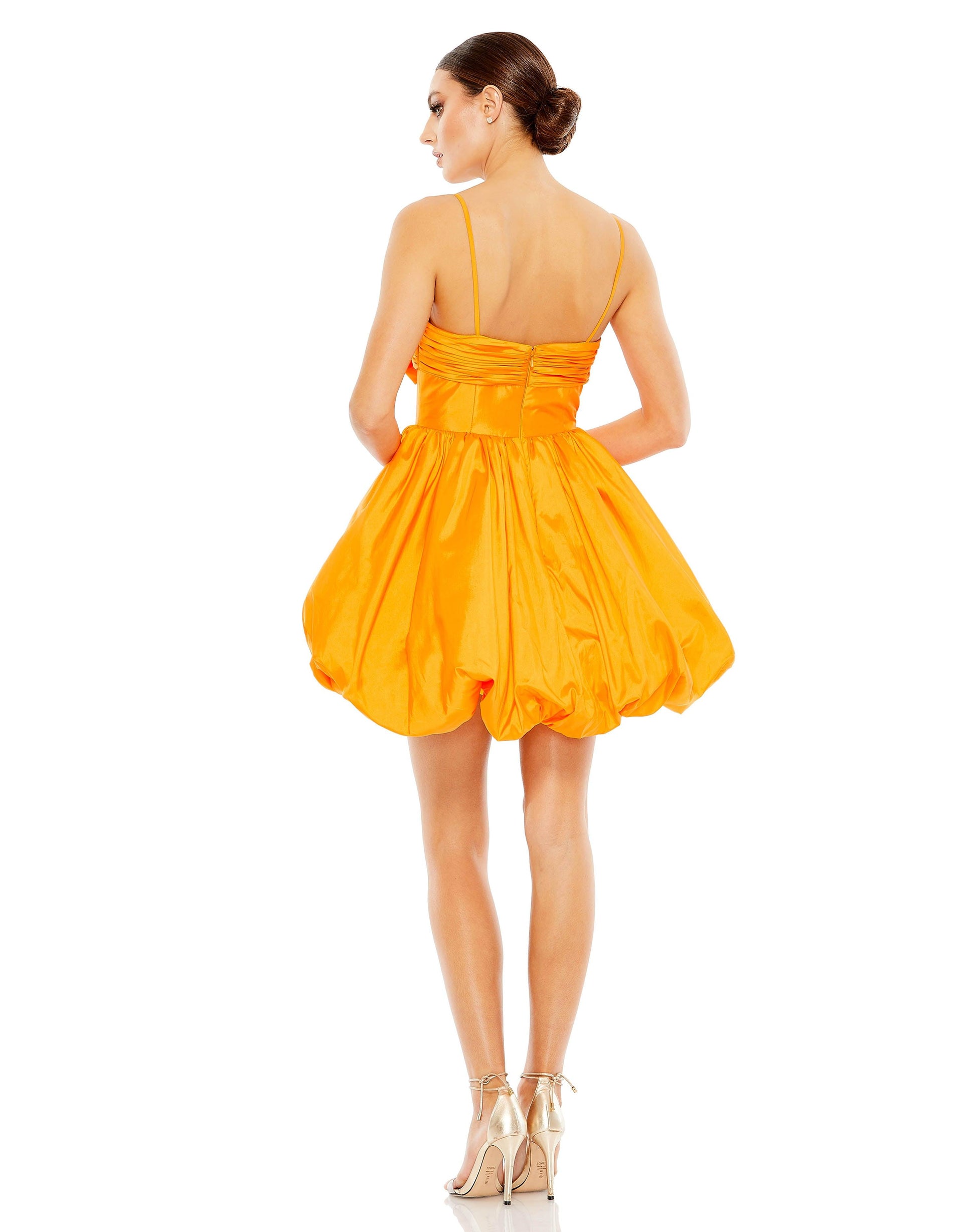 Cocktail Dresses Short Spaghetti Strap Mini Cocktail Dress Orange