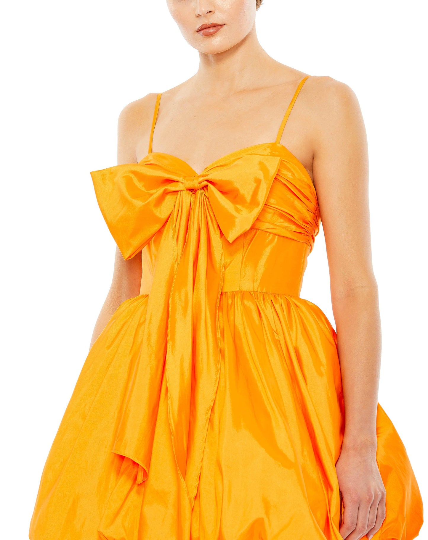Cocktail Dresses Short Spaghetti Strap Mini Cocktail Dress Orange