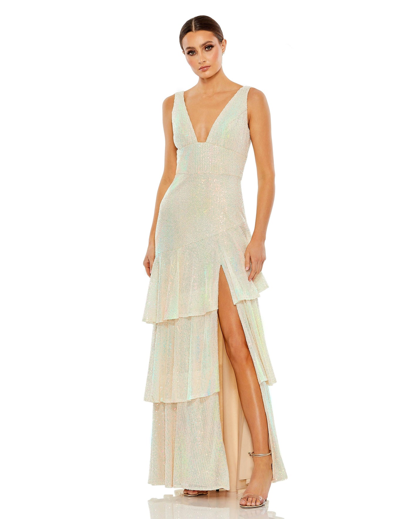 Prom Dresses Prom Sleeveless Long Formal Gown Iridescent