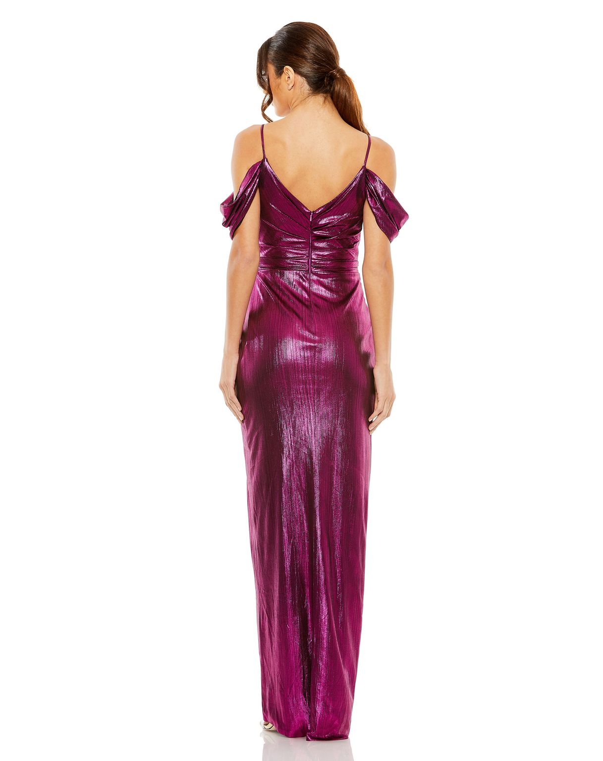 Mac Duggal 27091 Formal Evening Metallic Long Dress