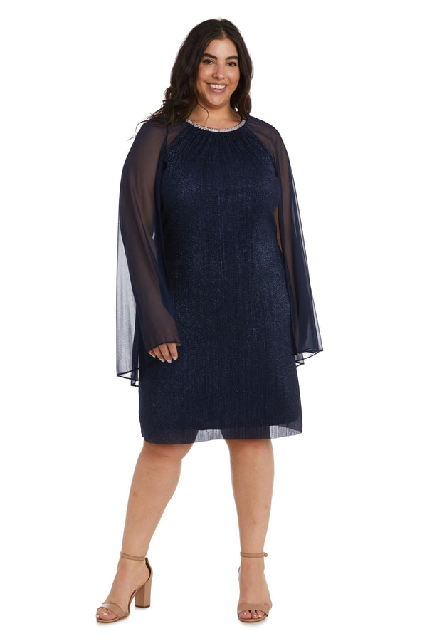 Short Plus Size Dress Cocktail R&M Richards 2711W