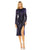 Cocktail Dresses Long Sleeve Metallic Short Dress Purple