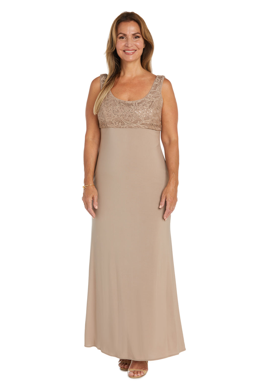 R&M Richards 2717 Long Ruffle Sequin Jacket Mother of the Bride Dress