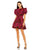 Cocktail Dresses Puff Sleeve Brocade Short Dress Pink Multi