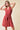 Cocktail Dresses Short Sleeveless V Neck Tie Front Dress Brick