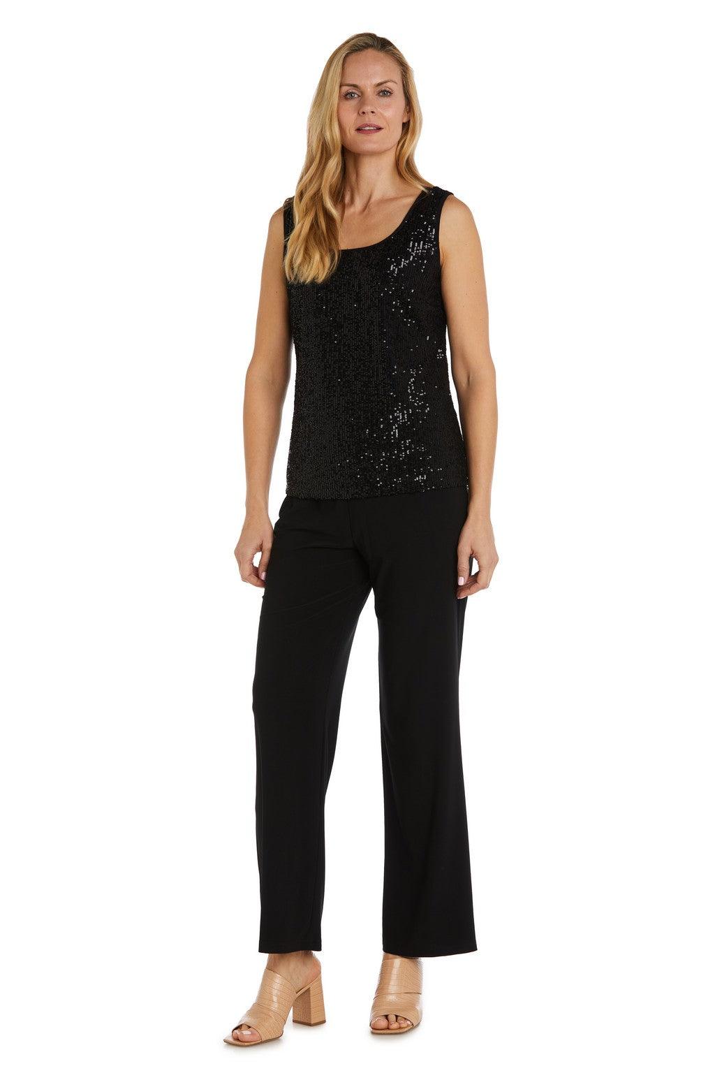 R&M Richards 2756 Long Formal Sequined Pant Suit