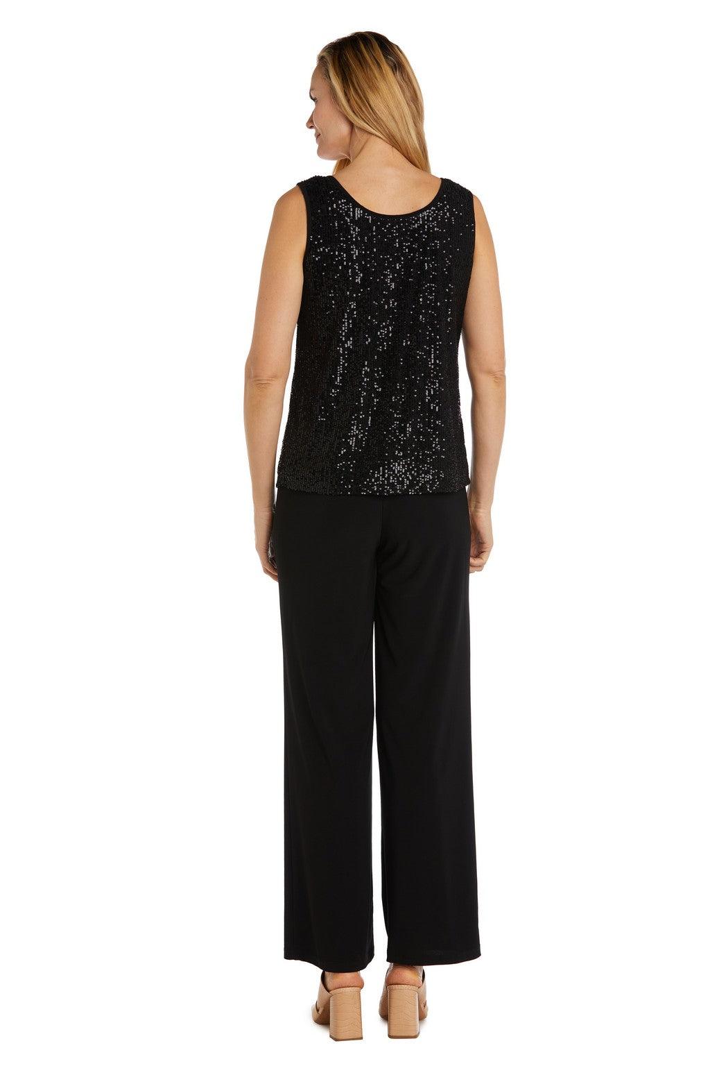 R&M Richards 2756 Long Formal Sequined Pant Suit