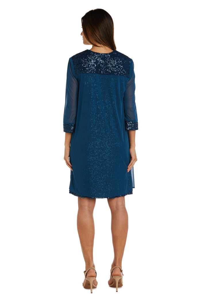 R&M Richards 2762P Short Petite Chiffon Jacket Dress