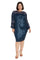 Plus Size Dresses Sequin Long Sleeve Plus Size Mother of the Bride Dress Peacock