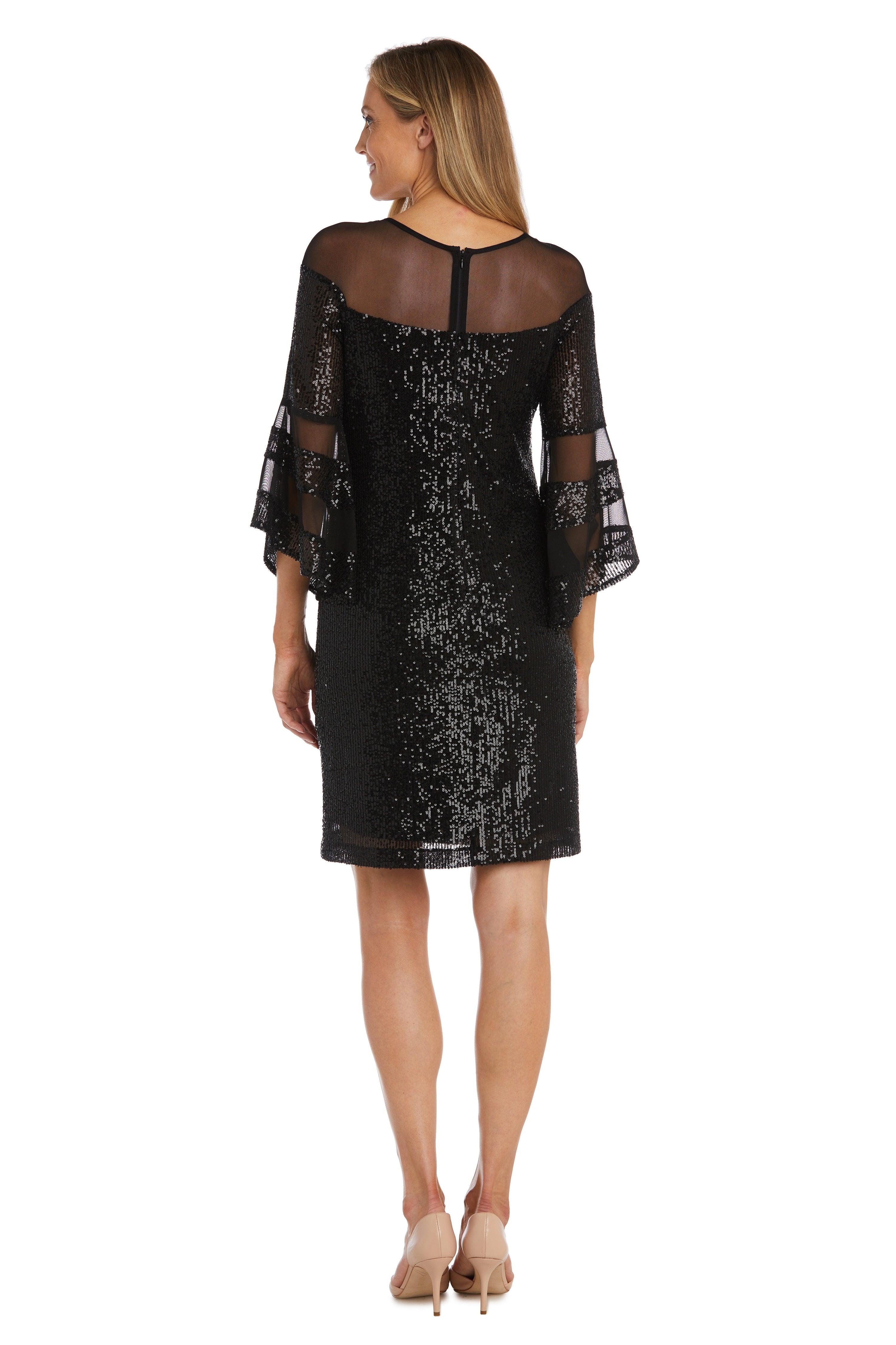Black R&M Richards 2775P Short Petite Cocktail Dress