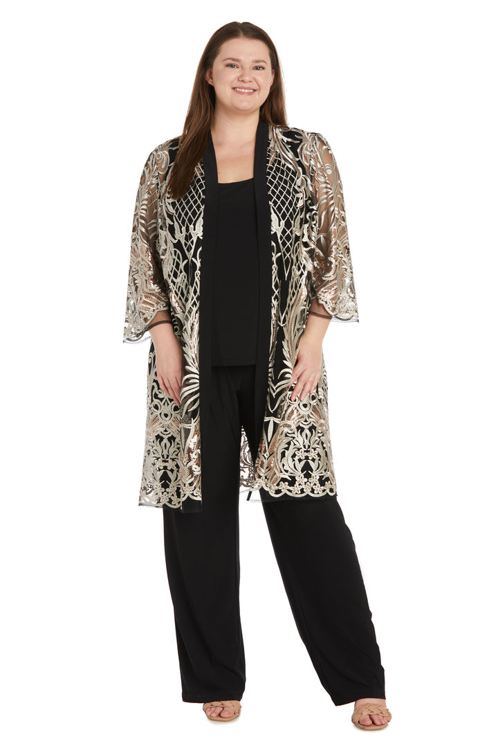 R&M Richards 2779W Sequin Plus Size Mother of the Bride Jacket Pant Suit