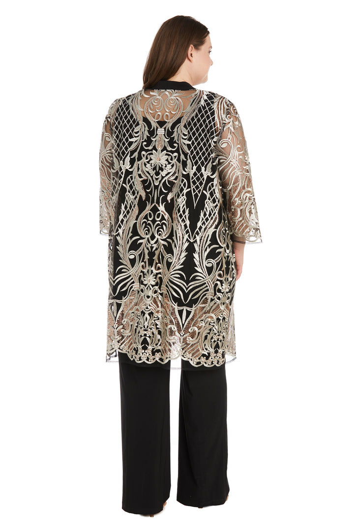 R&M Richards 2779W Sequin Plus Size Mother of the Bride Jacket Pant Suit