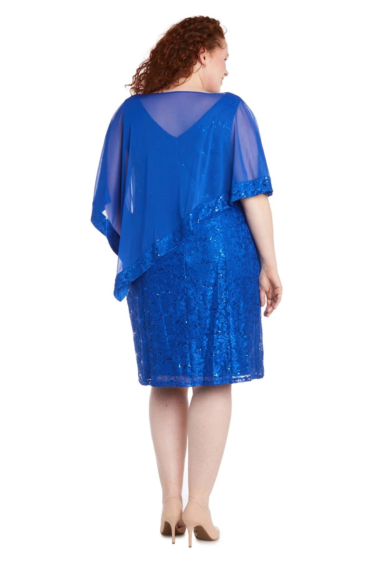 Mother of the Bride Dresses Plus Size Short Lace Cocktail Dress Royal 
