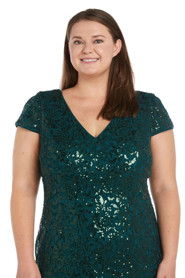 Plus Size Dresses Long Plus Size Sequin Formal Evening Dress Hunter