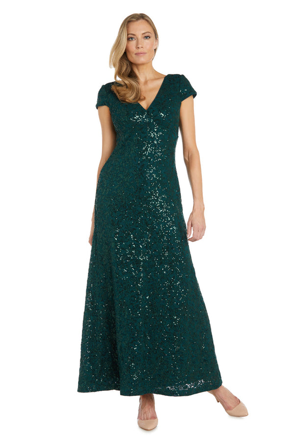 Long Sequin Dress Mother of the Bride Formal R&M Richards 2858