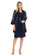 Mother of the Bride Dresses Short 3D Floral Jacket Mother of the Bride Dress Navy