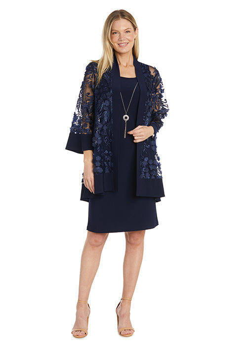 Short 3D Floral Jacket Dress Mother of the Bride R&M Richards 2862