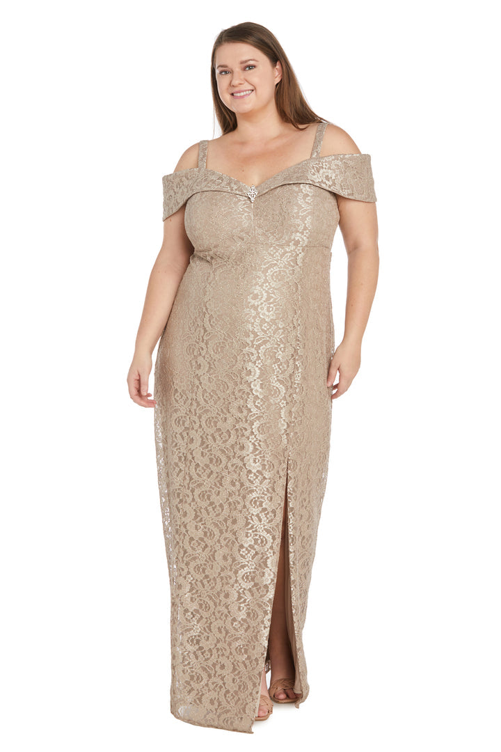 R&M Richards 2886W Long Mother of the Bride Plus Size Formal Dress