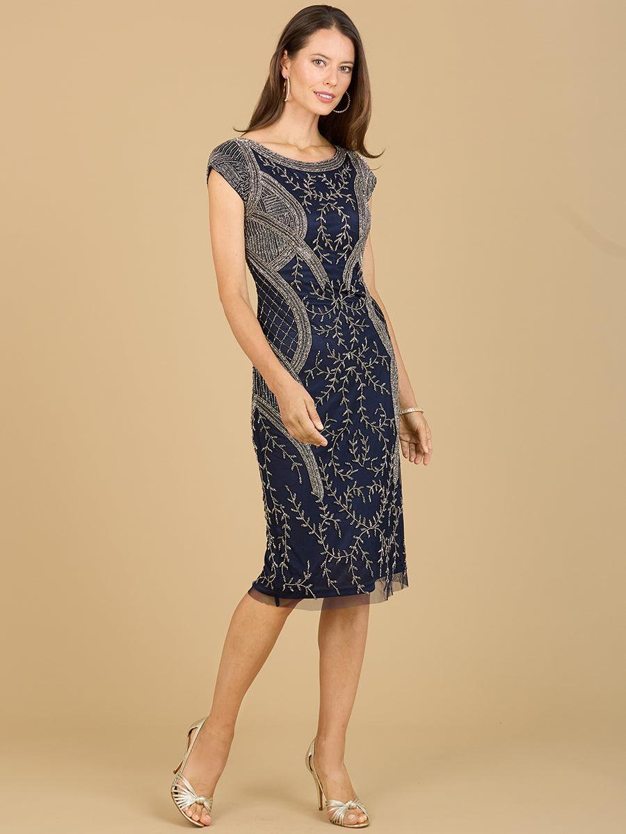 Lara Dresses 29174 Cap Sleeve Midi Cocktail Dress The Dress Outlet Lara Dresses 29174 Cap Sleeve Midi Cocktail Dress The Dress Outlet